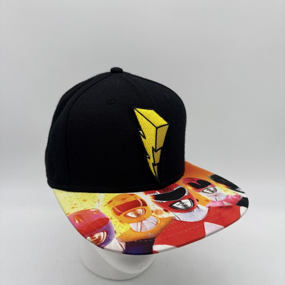 Power Rangers Original Snapback Bioworld OSFA Hat 2016 | Black, Lightning Bolt